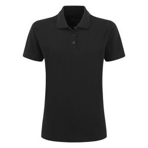 Ultimate Womens/Ladies Pique Polo / Black